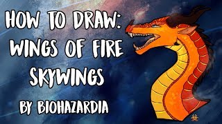 HOW TO DRAW SkyWing  Wings of Fire  Featuring Peril [upl. by Aneleairam]