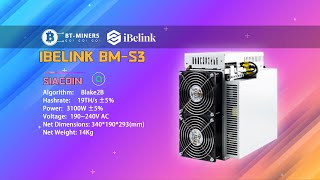 iBeLink BMS3 19Ths 3100W Siacoin Miner Setup [upl. by Akemal]