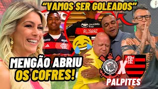 PALPITES Jogo Aberto AO VIVO Corinthians x Flamengo quotMengão é MUITO FAVORITOquot Neto se RENDE ao Fla [upl. by Eerej847]