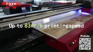 High precision high speed UV flatbed printer MC2513GS16 with 16x Ricoh Gen5 print heads [upl. by Htebizile]