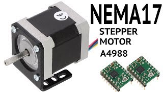 NEMA17 Stepper motor with A4988 Driver [upl. by Schlosser263]