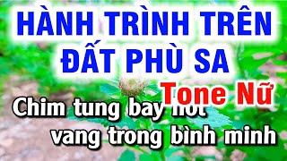 Karaoke Hành Trình Trên Đất Phù Sa Tone Nữ Nhạc Sống Cha Cha  Hoài Phong Organ [upl. by Siulesoj]