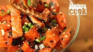 Salmon Poke Recipe  Hawaiian Classics [upl. by Amye]