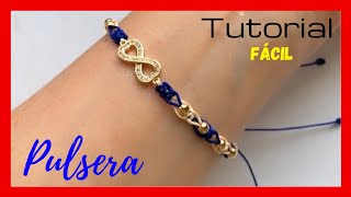 COMO HACER PULSERA CON HILO CHINO FÁCIL Y SENCILLO TEJIDO PASO A PASO [upl. by Banebrudge]