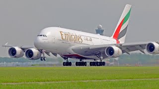 33 HEAVY LANDINGS amp TAKE OFFS  A380 B747F A350 B777  Amsterdam Schiphol Airport Spotting [upl. by Magdalena]