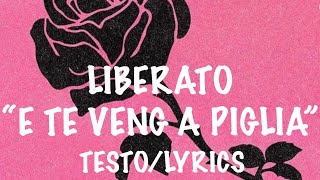 LIBERATO  E TE VENG’ A PIGLIÀ Testo amp Lyrics Video [upl. by Llennej]