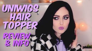 Uniwigs  Black Hair topper Review amp Information [upl. by Adai]