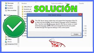 ✅SOLUCION this SQL server setup media does not support the language of the OS [upl. by Aleiram]