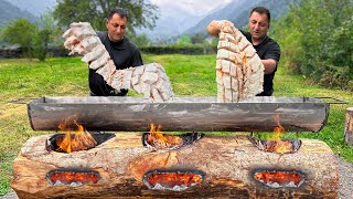 Cooking Atlantic Salmon in the Wilderness Village This is an incredibly delicious fish [upl. by Florin]