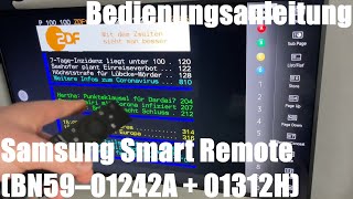 Samsung Smart Remote BN59–01242A  BN5901312H Fernbedienung Multifunktional Bedienungsanleitung [upl. by Stiles]