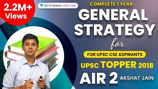 Complete 1 Year UPSC CSE Preparation Strategy by UPSC Topper 2018 AIR 2 Akshat Jain [upl. by Fanestil]