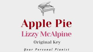 Apple Pie  Lizzy McAlpine Piano Karaoke  Instrumental Cover with Lyrics [upl. by Lawler]