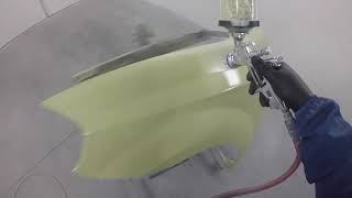 spraying epoxy primer [upl. by Abbotsun]