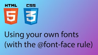 HTML amp CSS 2020 Tutorial 12  How to use your own fonts with CSS fontface rule [upl. by Cung245]