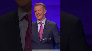 Ken Jennings Accidentally Blurts Out Response  JEOPARDY [upl. by Frentz114]