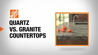 Quartz Vs Granite Countertops  The Home Depot [upl. by Tihom71]