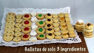 Galletas de 3 ingredientes faciles y rapidas [upl. by Yrebmik]