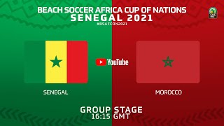 Live Beach Soccer Africa Cup Of Nations  Senegal 2021 Senegal vs Morocco Semi finals [upl. by Ahsil]