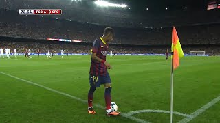 Neymars First Game at Camp Nou [upl. by Nilpik]