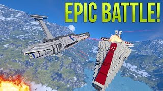 VENATOR vs PROVIDENCEDREADNOUGHT Clone Wars EPIC battle  Space Engineers EPIC Battle [upl. by Daughtry]