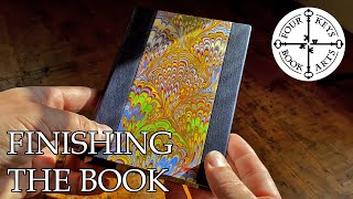 Making A Handmade Book  Part 5  Finishing the Book  Marbled Paper amp Casing In [upl. by Phyllida]