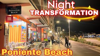 Benidorm Poniente Beach Huge CHANGE at Night benidormbyana [upl. by Landbert]