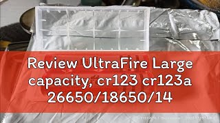 Review UltraFire Large capacity cr123 cr123a 26650186501450016340 37V Liion Battery Digital S [upl. by Ahsekyw43]