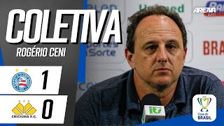 COLETIVA ROGÉRIO CENI  AO VIVO  Bahia 1 x 0 Criciúma  Copa do Brasil 2024 [upl. by Masry782]