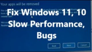 how to fix Windows 11 10 Slow Performance bugs Fix Easy Ways [upl. by Balcer]