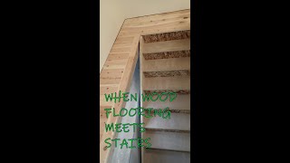 When Flooring Meets Stairs  Stair Transition DIY Shorts [upl. by Nylodam648]