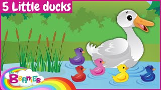 Five Little Ducks  Kids Songs amp Nursery Rhymes  Count the Little Ducks [upl. by Akcirre]