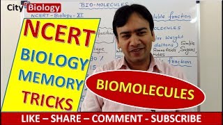 BIOMOLECULES  NCERT BIOLOGY MEMORY TRICK SERIES for NEET  AIIMS [upl. by Airdnaed]