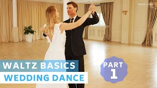 Slow Waltz Basics  part 1  Universal Basic Steps  Wedding Dance choreography [upl. by Yliah963]