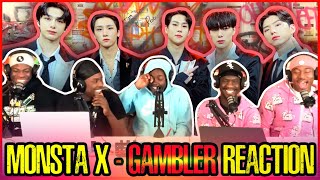 MONSTA X 몬스타엑스 GAMBLER MV  Reaction [upl. by Drofkcor]