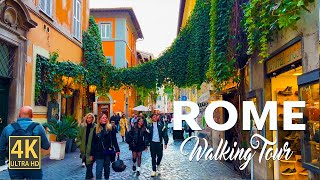 Rome Italy 4K UHD  Colosseum to Trastevere Walking Tour 4K Ultra HD [upl. by Araas]