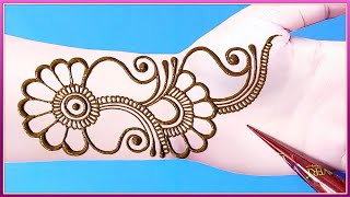 Latest Shaded Arabic Mehndi Design For Front Hands  Simple Henna Design [upl. by Suneya]