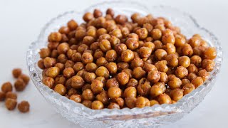 Crispy Roasted Chickpeas Recipe [upl. by Giraud884]