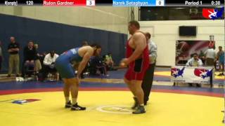 2012 Kiki Cup 120 Rulon Gardner USA 3 vs Andres Bernardino Spain [upl. by Nnylsor671]