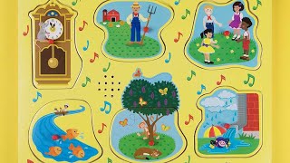 Nursery Rhymes for Kids  Nursery Rhyme Sound Puzzle Yellow  Melissa and Doug Sound Puzzles [upl. by Neidhardt324]