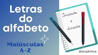 Como escrever as LETRAS do alfabeto letra CURSIVA MAIÚSCULA [upl. by Disraeli]