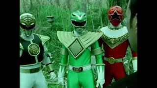 Power Ranger Dino Trueno  Tommy Oliver vs Green White y Red Ranger  Espíritu de lucha [upl. by Alik]