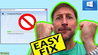 How to fix MS Office Configuration Progress every time Word or Excel Starts Windows 10 [upl. by Aronoel]