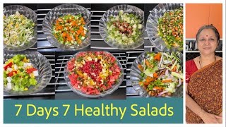 7 Days 7 Salads l Weight Loss Recipes I Diet Salads I Diabetic DietI Summer Special I [upl. by Anyat]