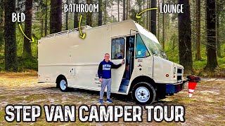 STEALTH Step Van Camper TOUR  Bread Truck Converted into Mobile Tiny Home [upl. by Ful]