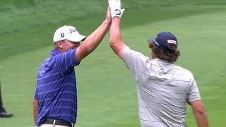 Jason Dufners Unbelievable Eagle from the Fairway  2013 PGA Championship at Oak Hill [upl. by Enelym]