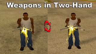 GTA San Andreas Two Hand Weapon Cheat Code [upl. by Dumond728]