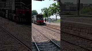 Goods Train Piloted and loco staff receiving line clear by clip youtube shorts [upl. by Tsui]