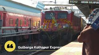 Solapur to Pandharpur Express journey in newly inaugurated Gulbarga Kolhapur Express 22155 [upl. by Corry503]