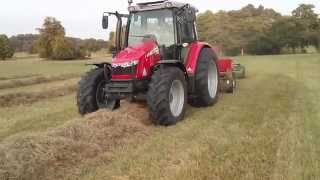 Massey Ferguson 5610 and 1840 baling [upl. by Kapor]