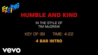 Tim McGraw  Humble And Kind Karaoke [upl. by Floyd]